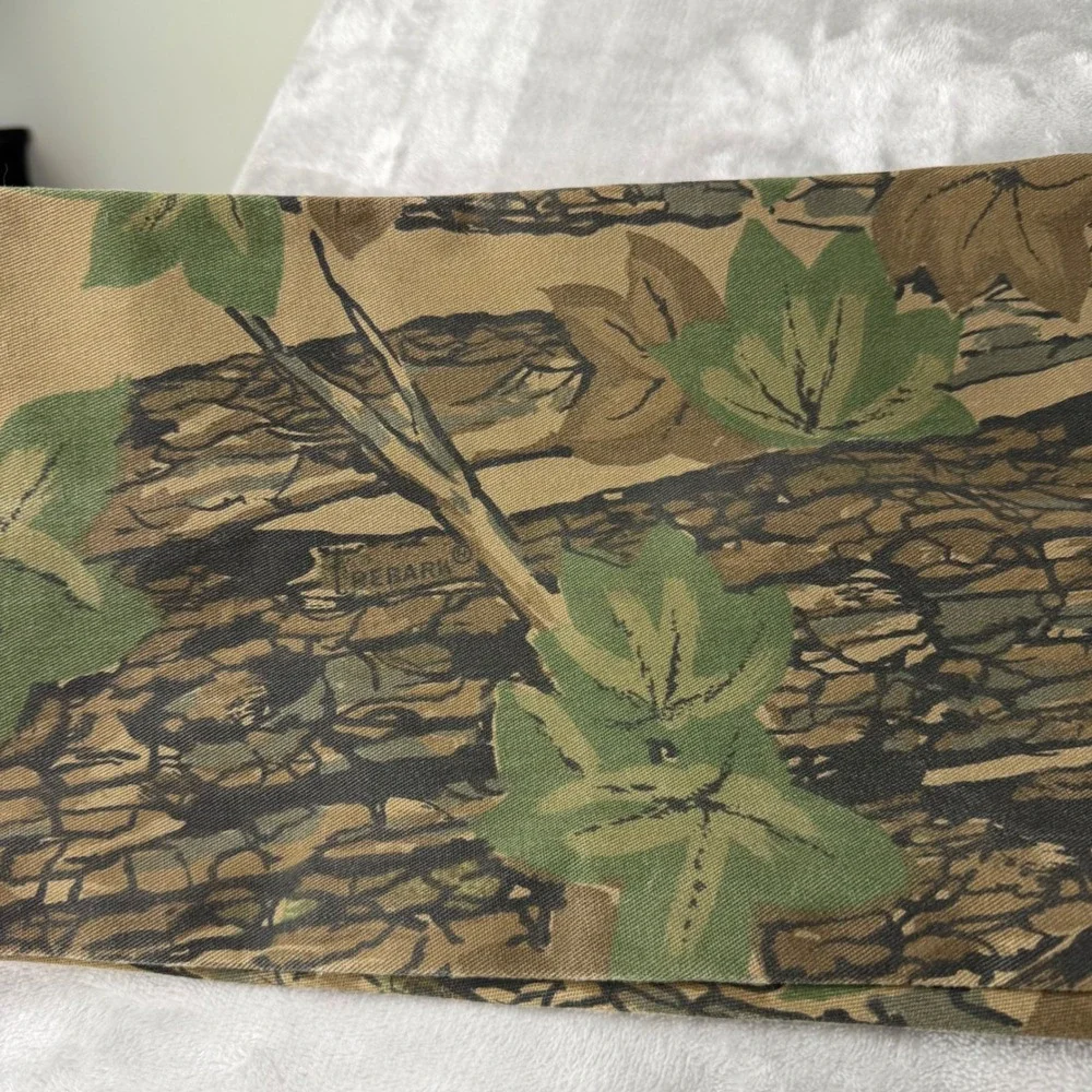 VTG 80s Trebark Camo Hunting Jacket Mens L Green Brown Leaf BarkCoat USA made